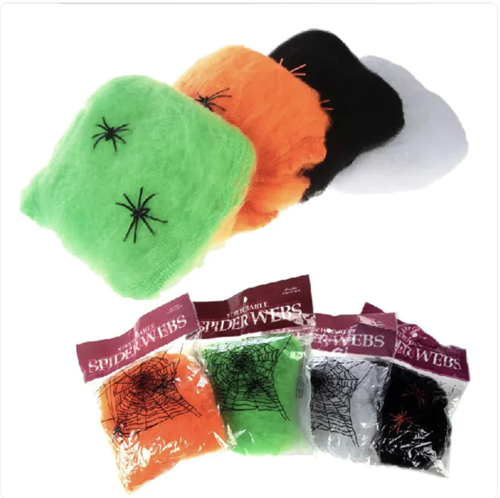 Halloween Spider Web Cotton Decoration for Haunted House & Party