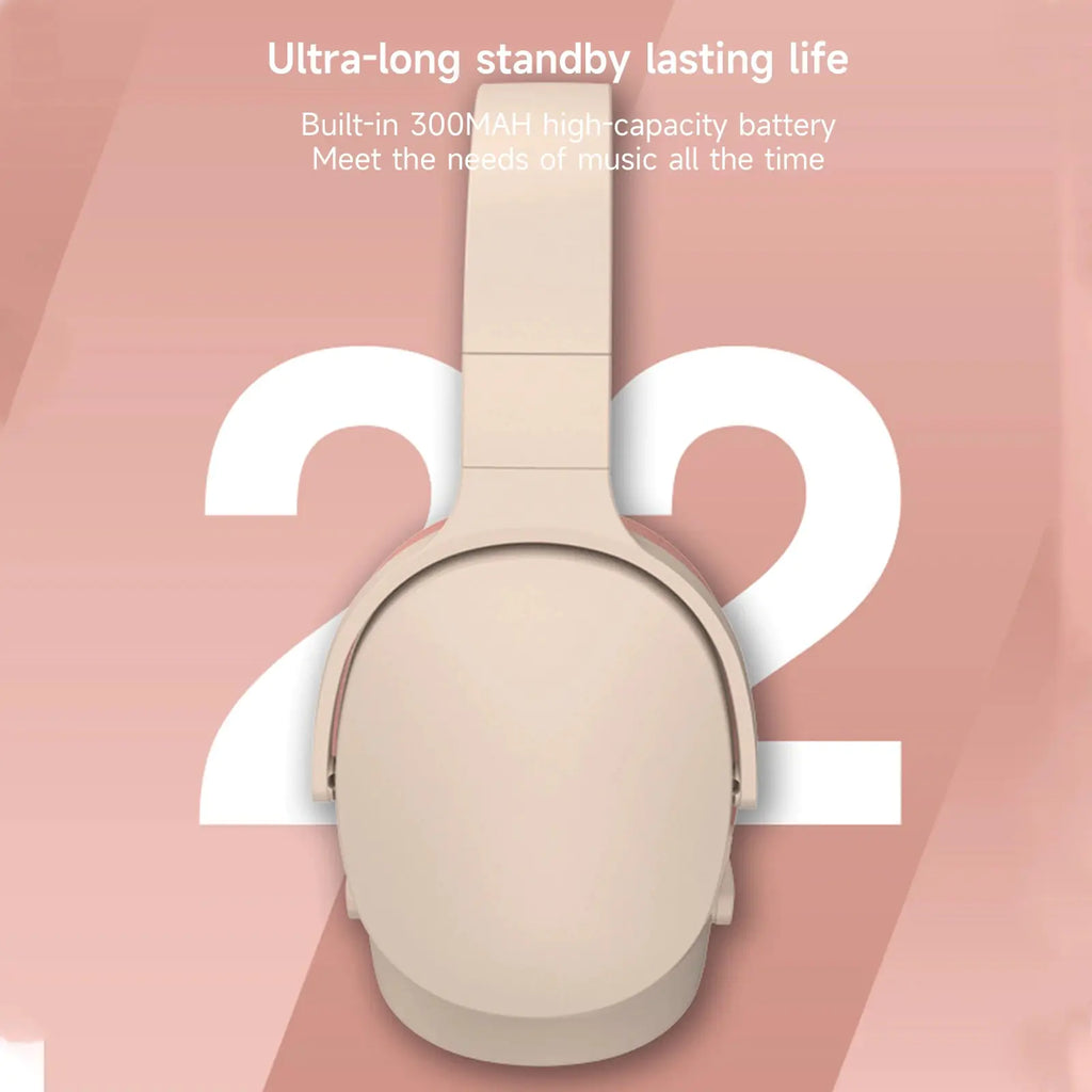 Foldable Wireless Bluetooth 5.1 Noise-Canceling Headphones