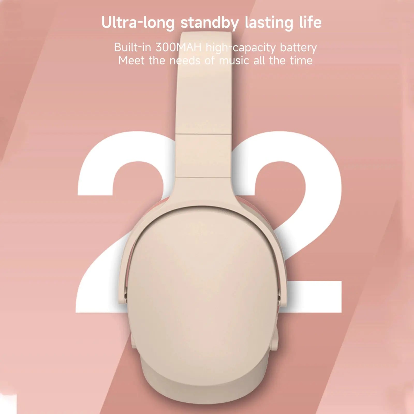 Foldable Wireless Bluetooth 5.1 Noise-Canceling Headphones