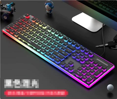 Teclado mecánico ergonómico con retroiluminación RGB