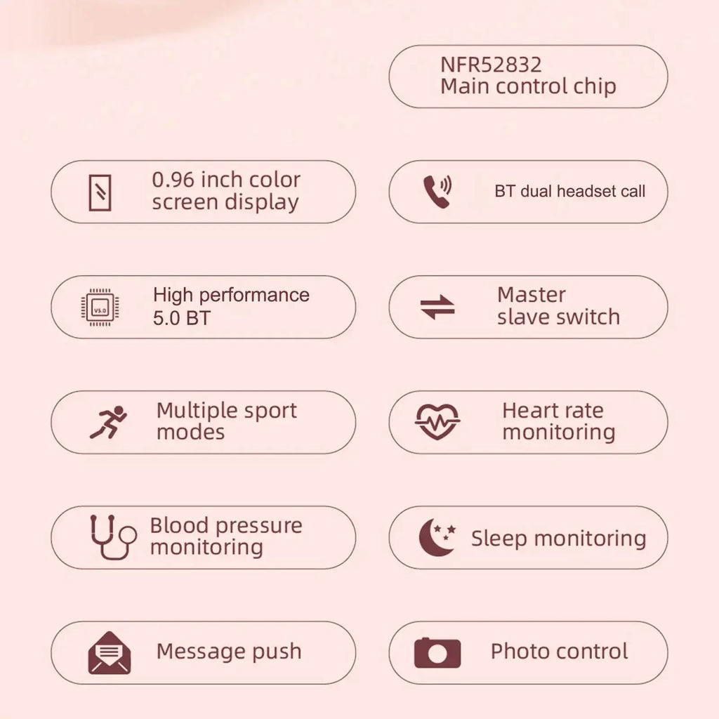 Reloj Inteligente 2 en 1 y Auriculares Inalámbricos Fitness Combo